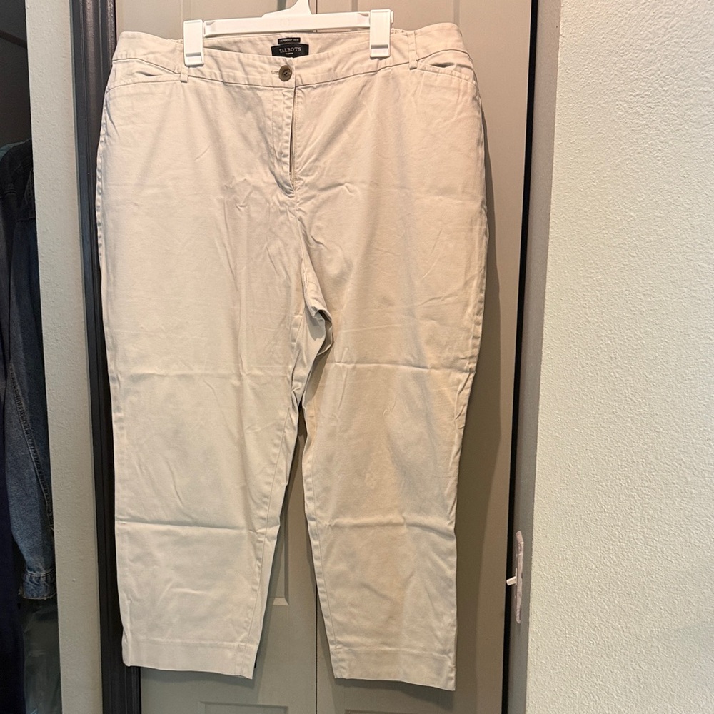 Talbots Women's Straight Leg Cream